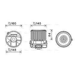 Heater Blower Motor - AVA PE8392