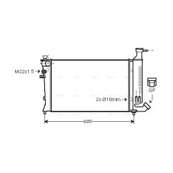 Radiator - Engine Cooling - AVA PEA2136