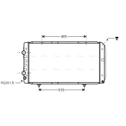 Radiator - Engine Cooling - AVA PEA2146