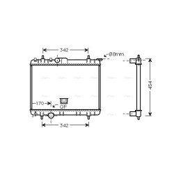 Radiator - Engine Cooling - AVA PEA2210