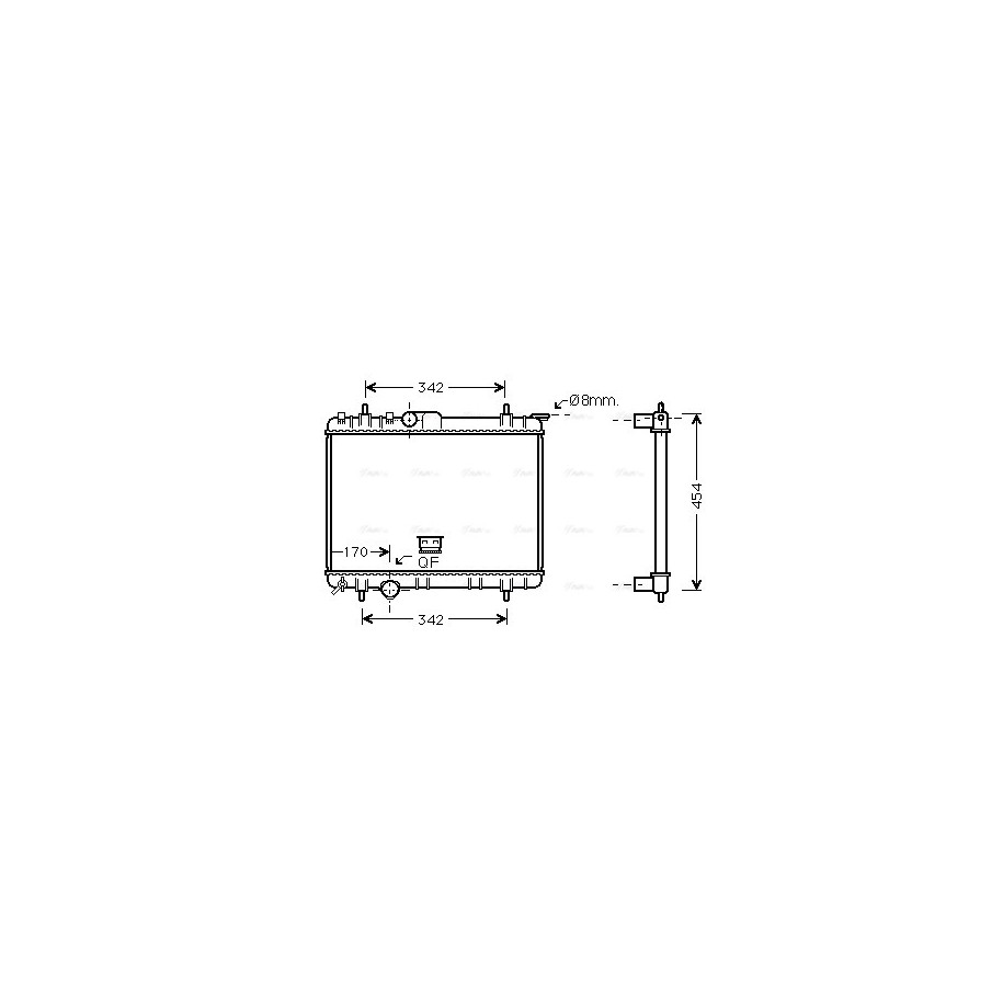 Radiator - Engine Cooling - AVA PEA2210