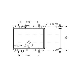 Radiator - Engine Cooling - AVA PEA2247