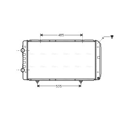 Radiator - Engine Cooling - AVA PEA2268
