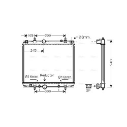 Radiator - Engine Cooling - AVA PEA2275