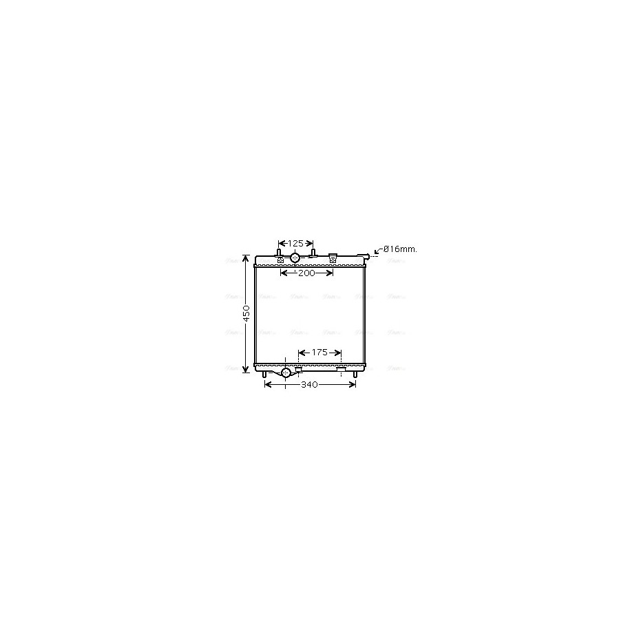 Radiator - Engine Cooling - AVA PEA2298