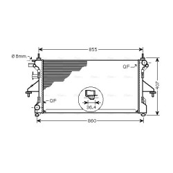 Radiator - Engine Cooling - AVA PEA2304