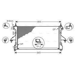 Radiator - Engine Cooling - AVA PEA2309