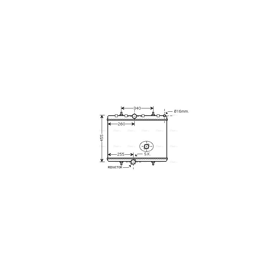 Radiator - Engine Cooling - AVA PEA2314