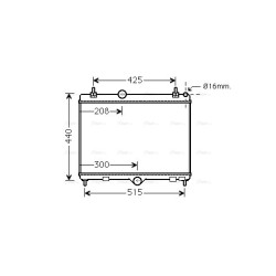 Radiator - Engine Cooling - AVA PEA2358