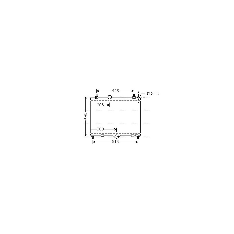Radiator - Engine Cooling - AVA PEA2358