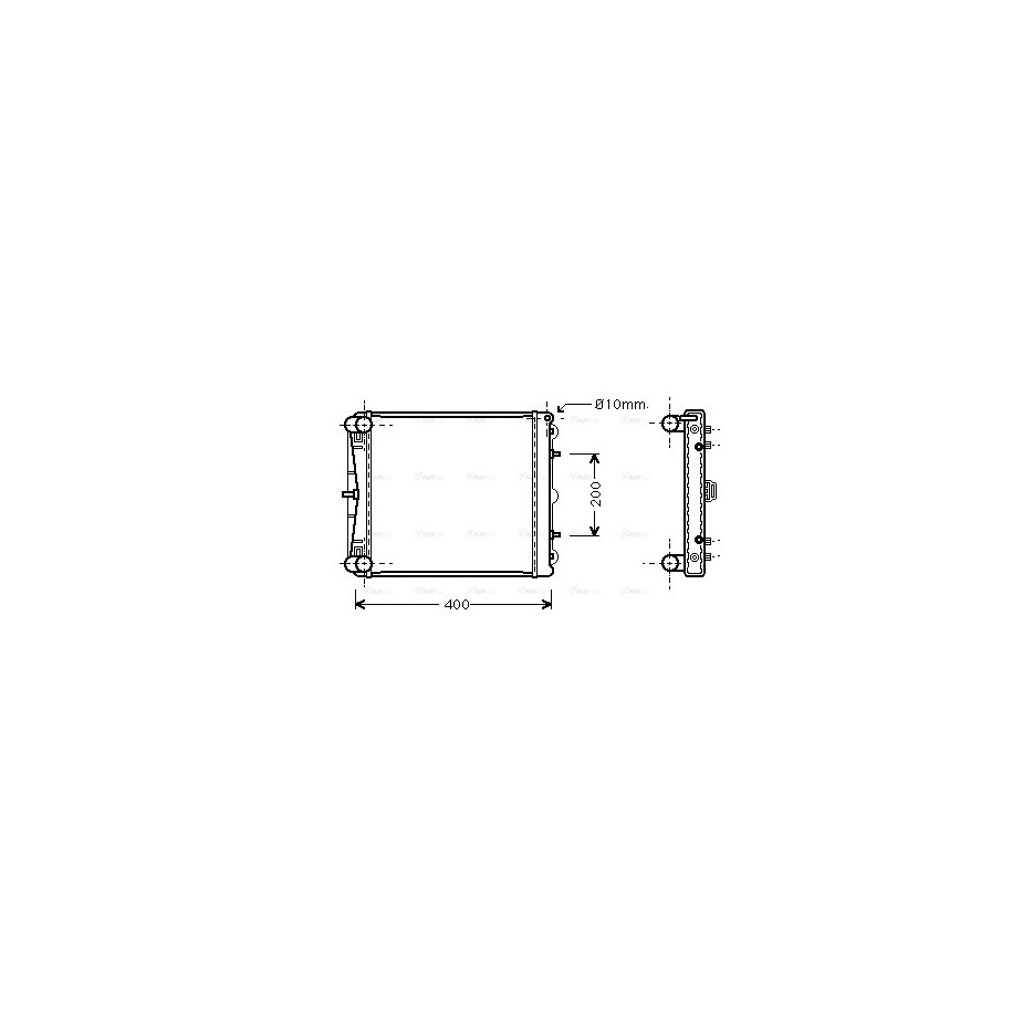 Radiator - Engine Cooling - AVA PR2023