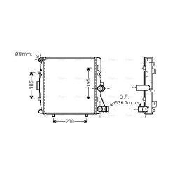Radiator - Engine Cooling - AVA PR2054