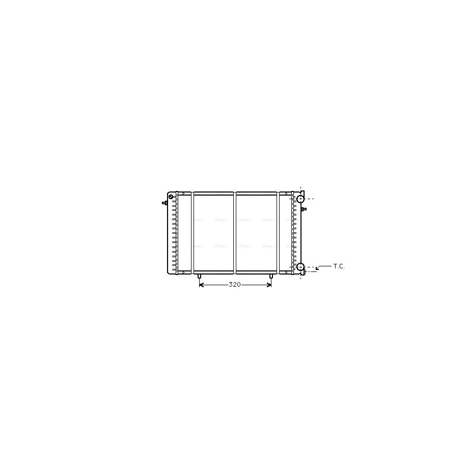 Radiator - Engine Cooling - AVA RT2239