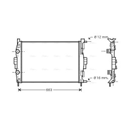 Radiator - Engine Cooling - AVA RT2307
