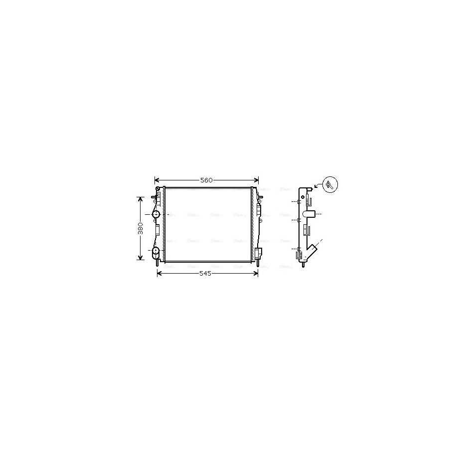 Radiator - Engine Cooling - AVA RT2309