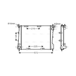 Radiator - Engine Cooling - AVA RT2372