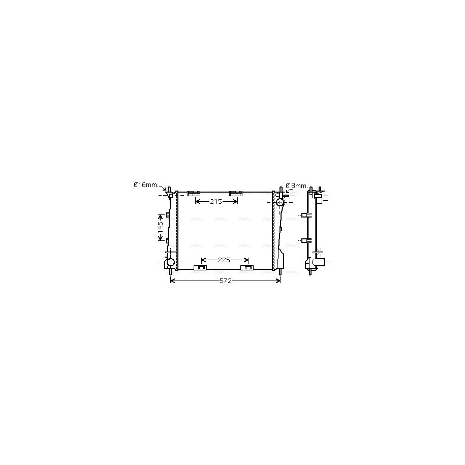 Radiator - Engine Cooling - AVA RT2372