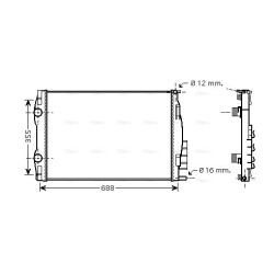 Radiator - Engine Cooling - AVA RT2387