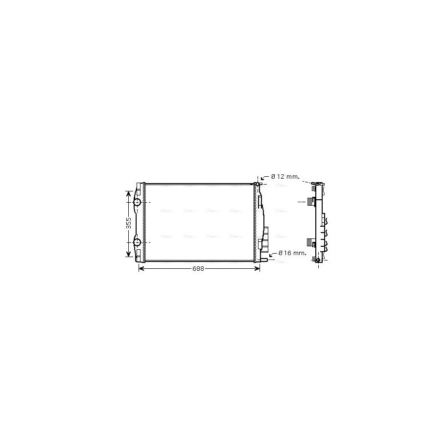 Radiator - Engine Cooling - AVA RT2387