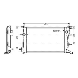 Radiator - Engine Cooling - AVA RT2410