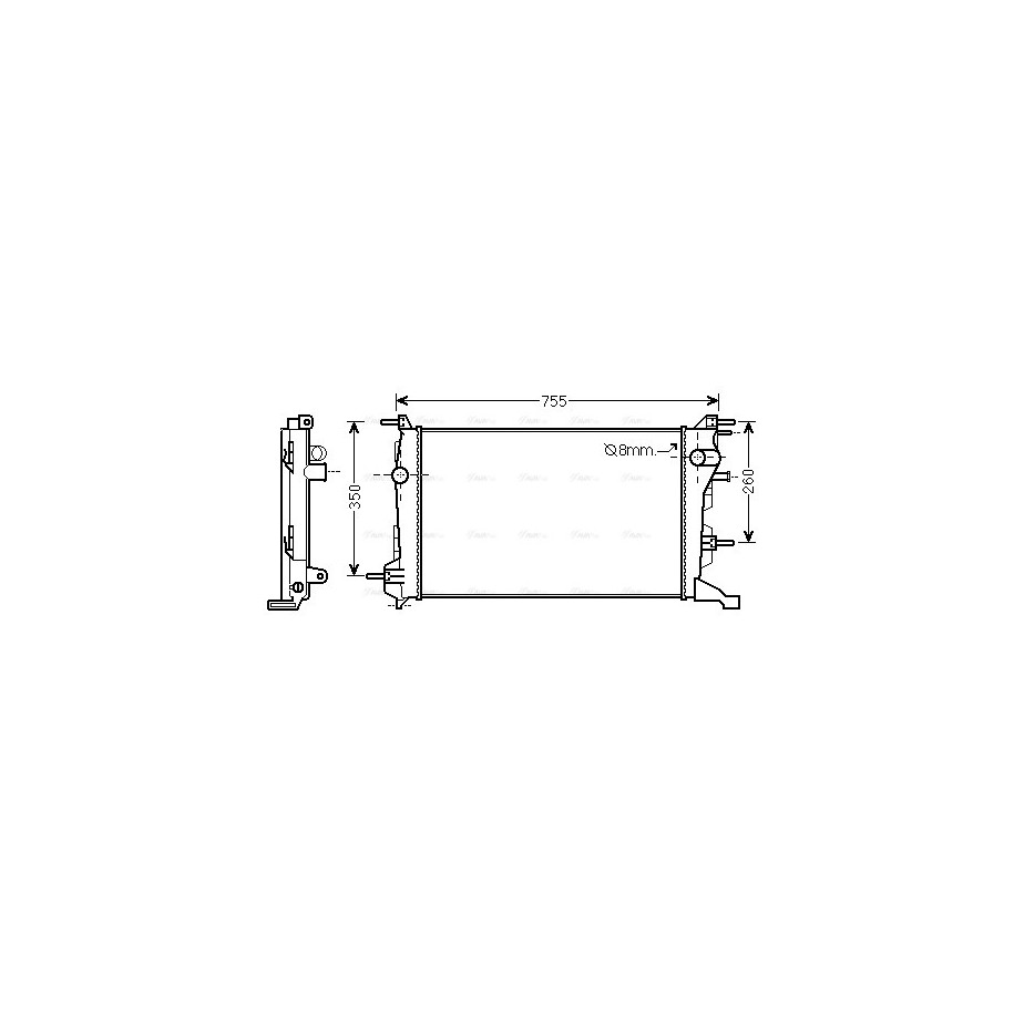 Radiator - Engine Cooling - AVA RT2410