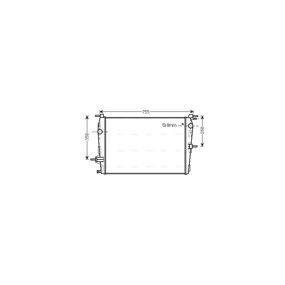 Radiator - Engine Cooling - AVA RT2458