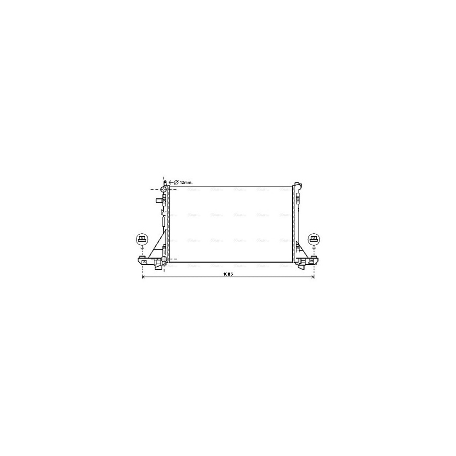 Radiator - Engine Cooling - AVA RT2561