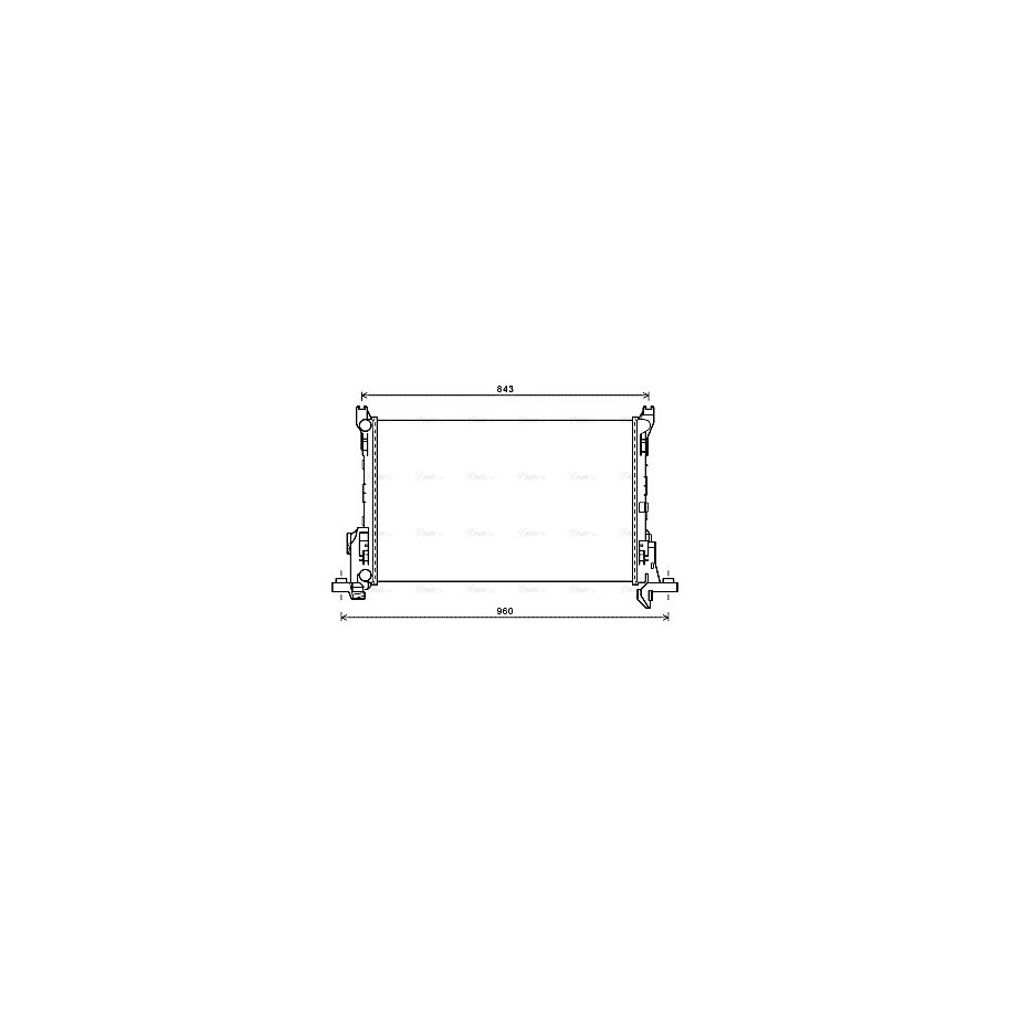 Radiator - Engine Cooling - AVA RT2623