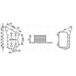 Engine Oil Cooler - AVA RT3638