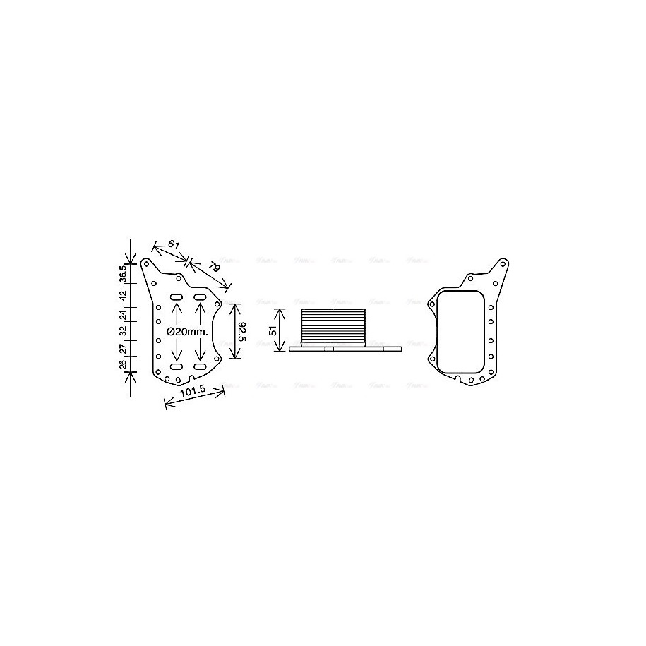 Engine Oil Cooler - AVA RT3638