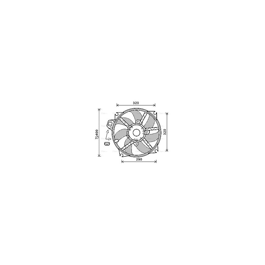 Radiator Fan - AVA RT7563