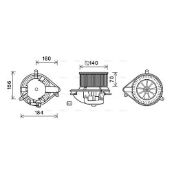 Heater Blower Motor - AVA RT8572