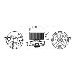 Heater Blower Motor - AVA RT8574