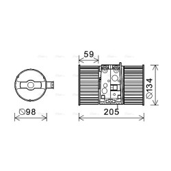 Heater Blower Motor - AVA RT8586
