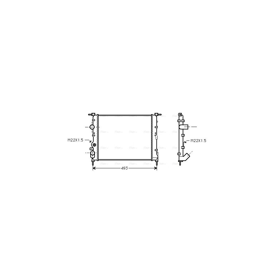 Radiator - Engine Cooling - AVA RTA2197