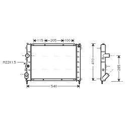 Radiator - Engine Cooling - AVA RTA2231