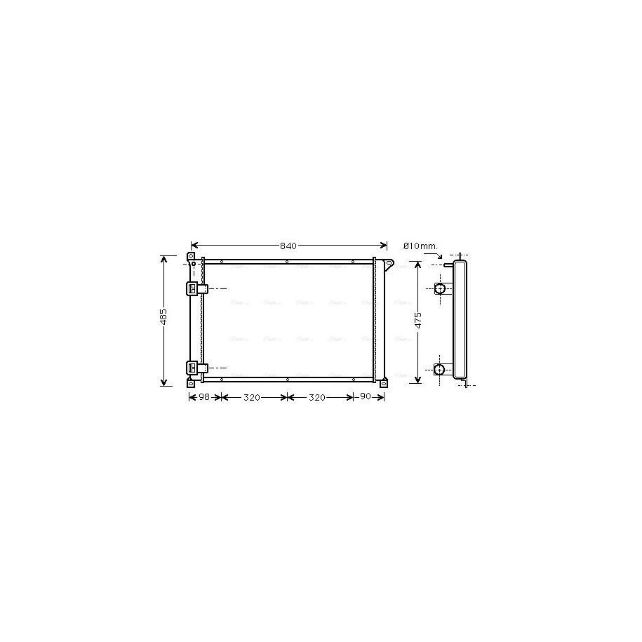 Radiator - Engine Cooling - AVA RTA2257