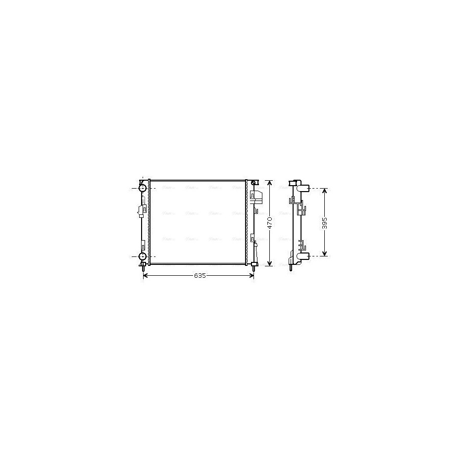 Radiator - Engine Cooling - AVA RTA2303