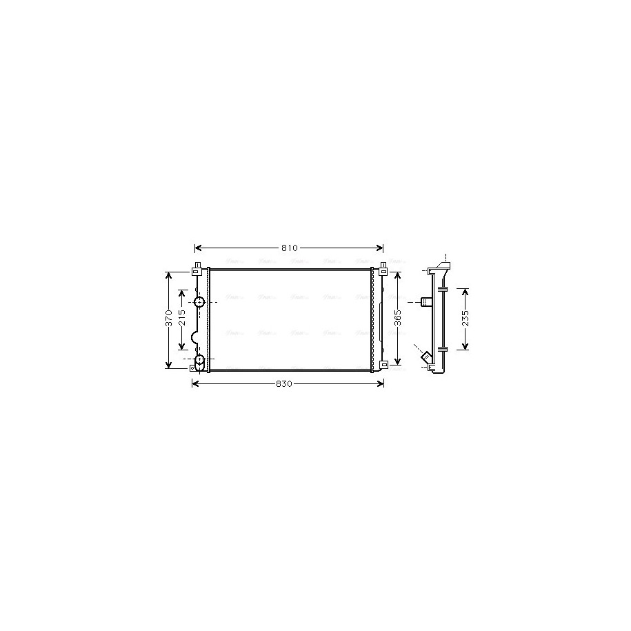Radiator - Engine Cooling - AVA RTA2322