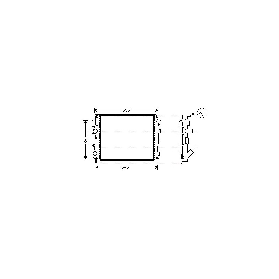 Radiator - Engine Cooling - AVA RTA2325