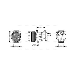 AC Compressor - AVA RTAK440