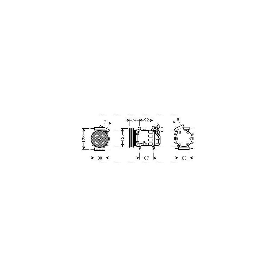 AC Compressor - AVA RTAK452