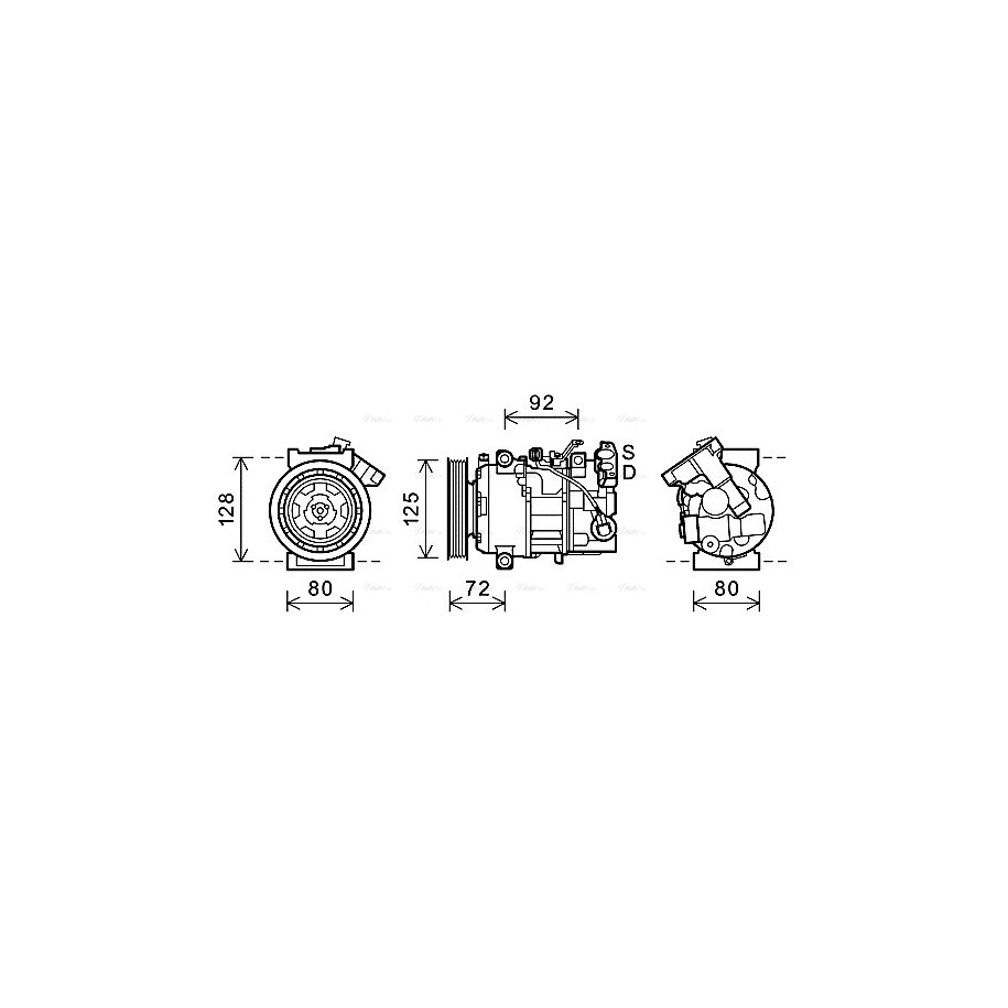 AC Compressor - AVA RTAK489