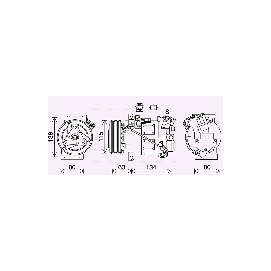 AC Compressor - AVA RTAK640