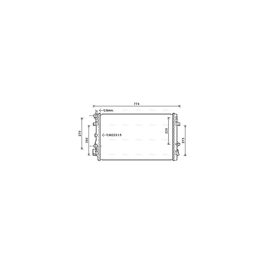 Radiator - Engine Cooling - AVA SA2021
