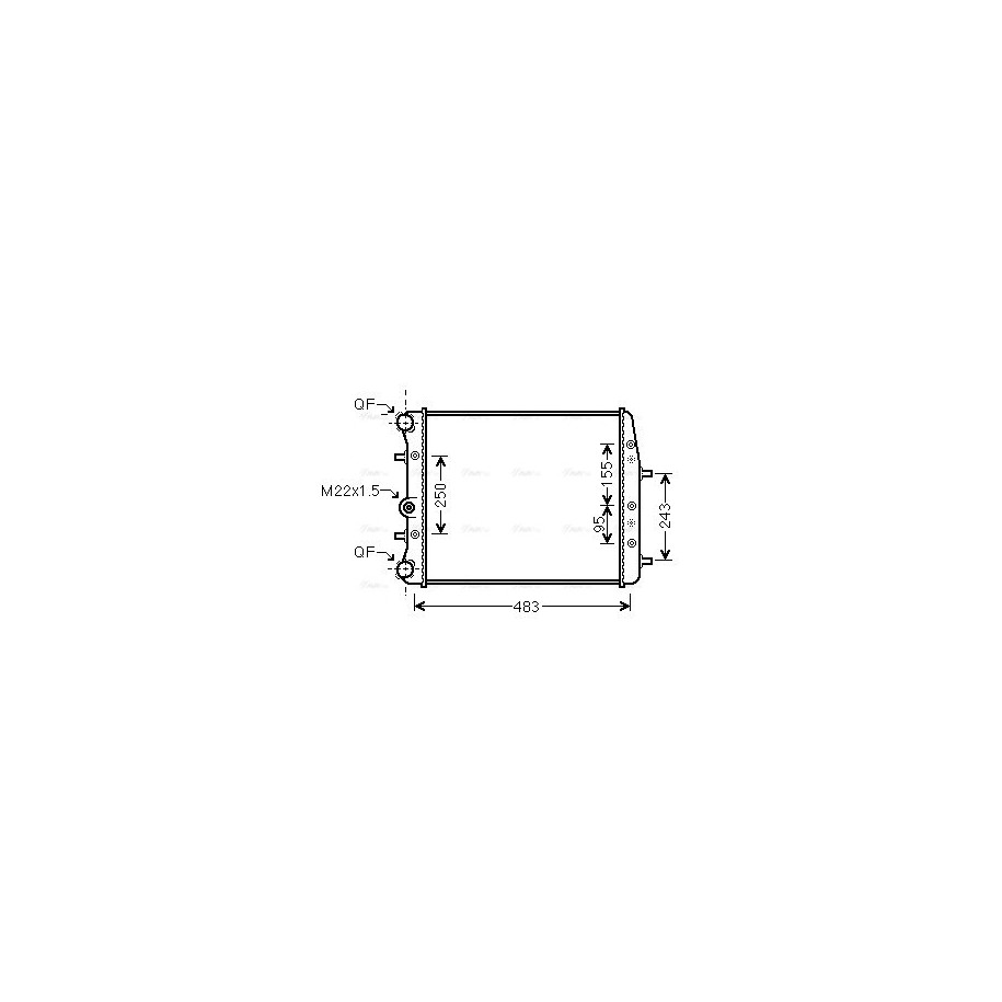 Radiator - Engine Cooling - AVA SAA2005