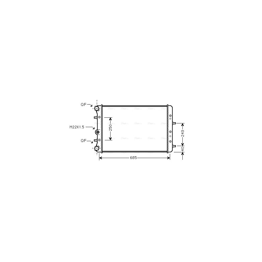 Radiator - Engine Cooling - AVA SAA2006