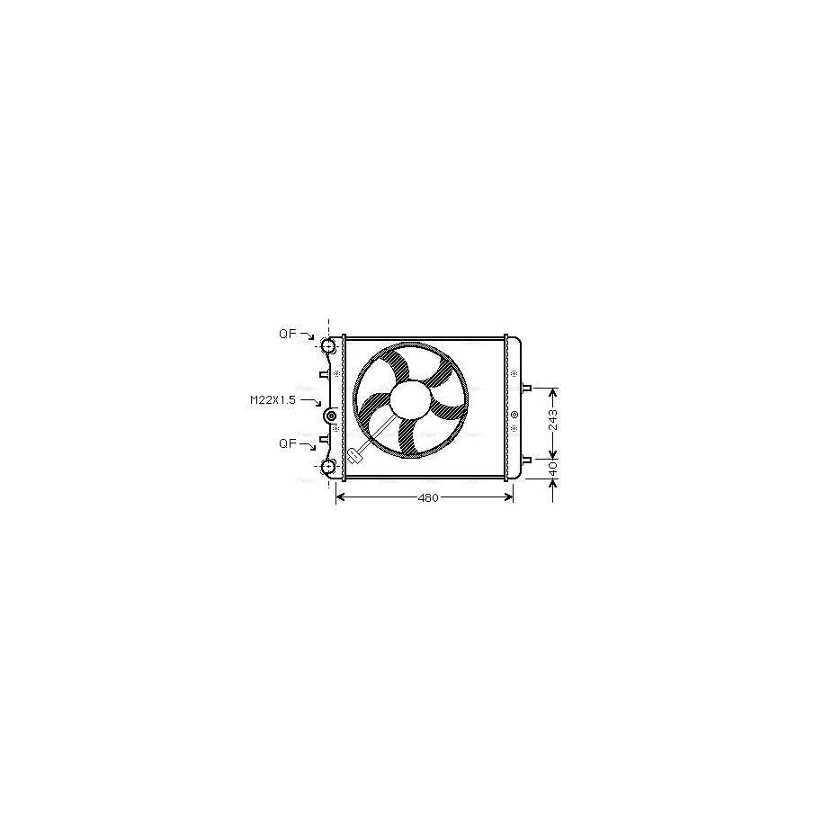 Radiator - Engine Cooling - AVA SAA2013
