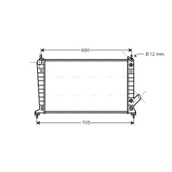 Radiator - Engine Cooling - AVA SB2036