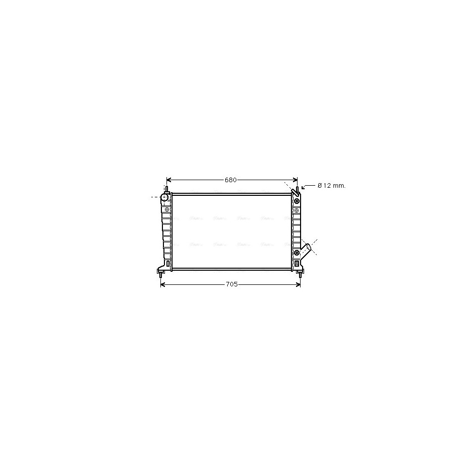 Radiator - Engine Cooling - AVA SB2036